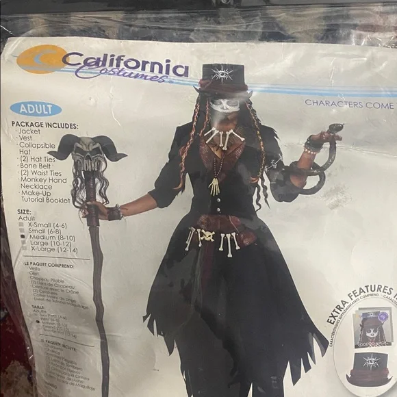 California Costumes Voodoo Magic Kids Costume - Black and Brown - Picture 2 of 4